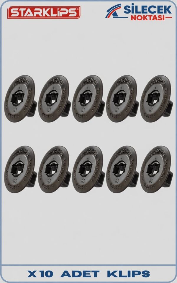 RENAULT CLİO 5 BAGAJ VE DAVLUMBAZ KLİPSİ 10 ADET OEM 7703081056