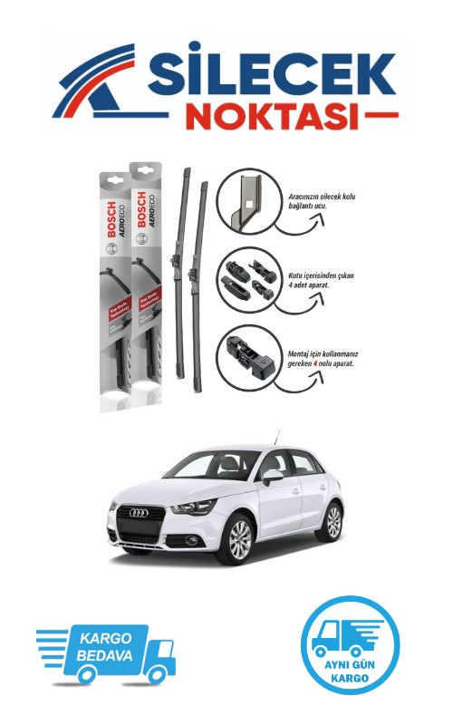 Audi A1 (2010-2018) Ön Silecek Takımı Bosch Aeroeco (600-400)