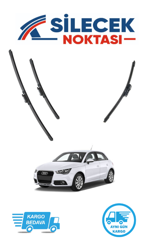 Audi A1 (2010-2018) Ön & Arka Takım Silecek Bosch Aerotwin