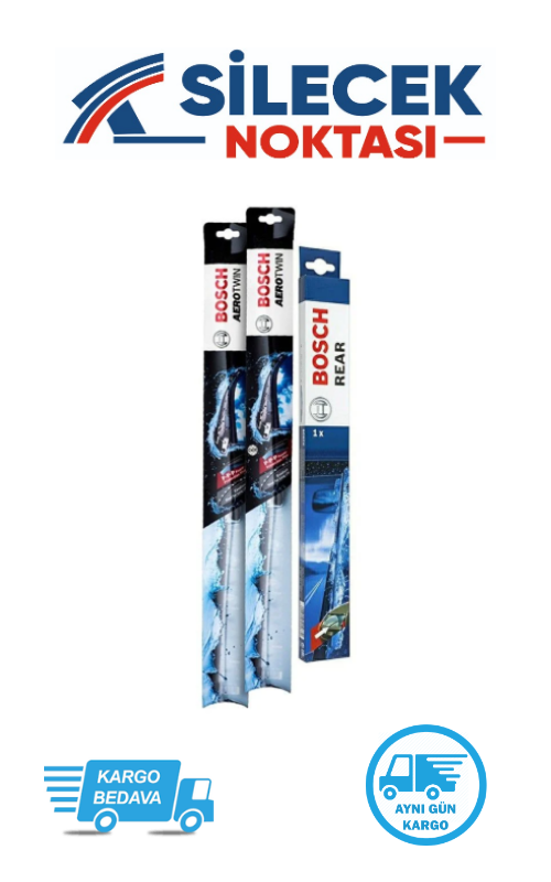 Audi A1 (2010-2018) Ön & Arka Takım Silecek Bosch Aerotwin Plus