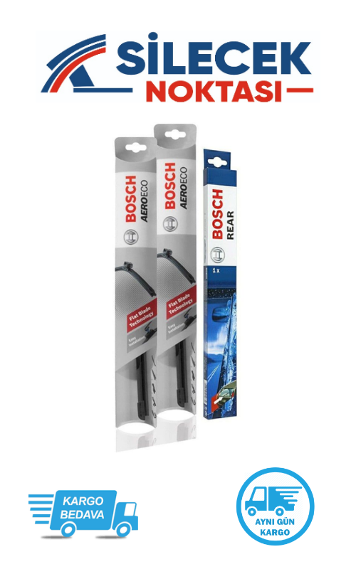 Audi A1 (2010-2018) Ön & Arka Takım Silecek Bosch Aeroeco