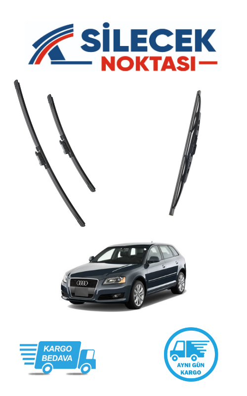 Audi A3 (2005-2012) Ön & Arka Takım Silecek Bosch Aeroeco