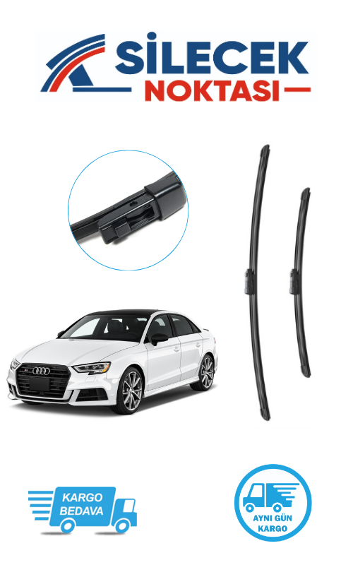 Audi A3 (2013-2020) Ön Silecek Takımı Bosch Araca Özel Aerotwin A863S
