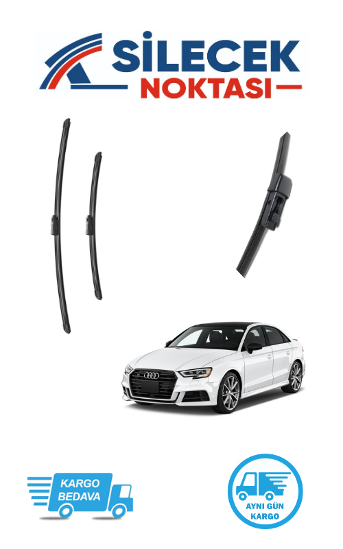 Audi A3 (2013-2020) Ön & Arka Takım Silecek Bosch Aeroeco