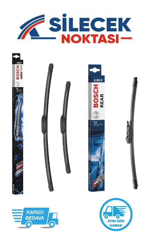 Audi A3 (2021-2025) Ön & Arka Takım Silecek Bosch Aerotwin