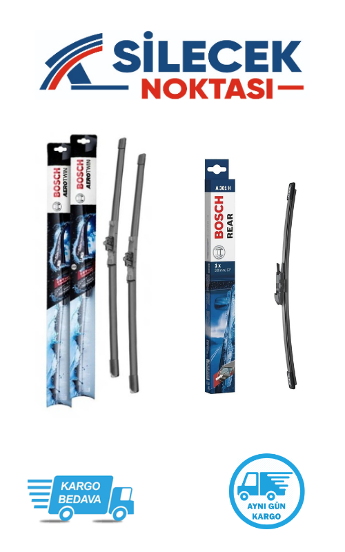Audi A3 (2021-2025) Ön & Arka Takım Silecek Bosch Aerotwin Plus X