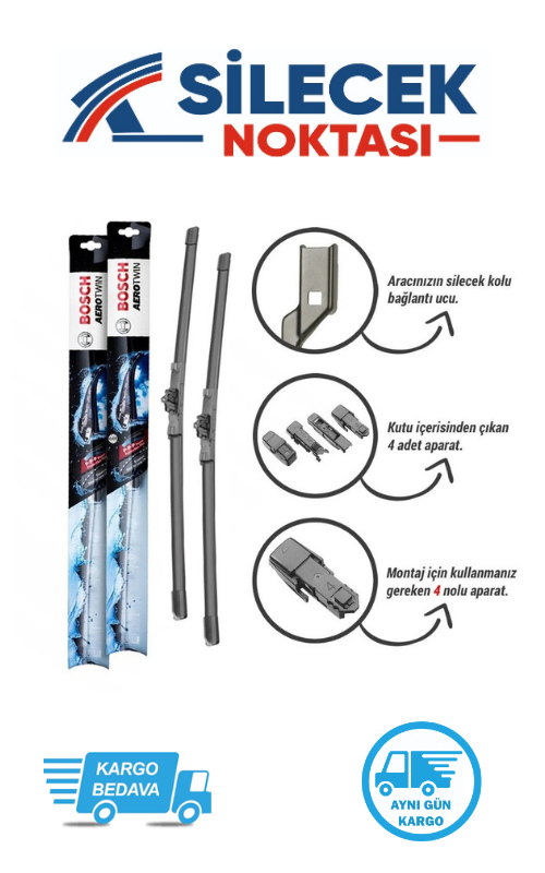 Audi A4 (2009-2024) Ön Silecek Takımı Bosch  Aerotwin Plus (600-500mm)