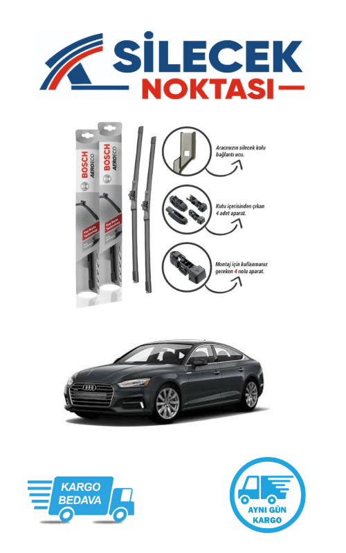 Audi A5 (2009-2024) Ön Silecek Takımı Bosch  Aeroeco (600-500mm)