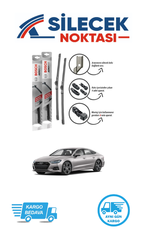 Audi A7 (2018-2024) Ön Silecek Takımı Bosch  Aeroeco (625-500mm)