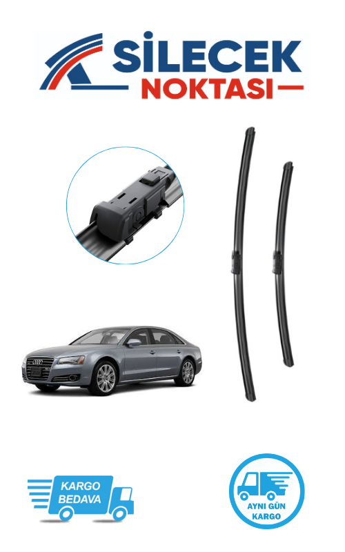 Audi A8 (2010-2017) Ön Silecek Takımı Bosch Araca Özel Aerotwin A586S