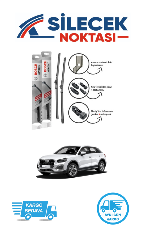 Audi Q2 (2017-2024) Ön Silecek Takımı Bosch  Aeroeco (600-470mm)