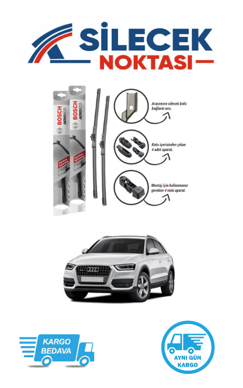 Audi Q3 (2011-2017) Ön Silecek Takımı Bosch  Aeroeco (600-500mm)