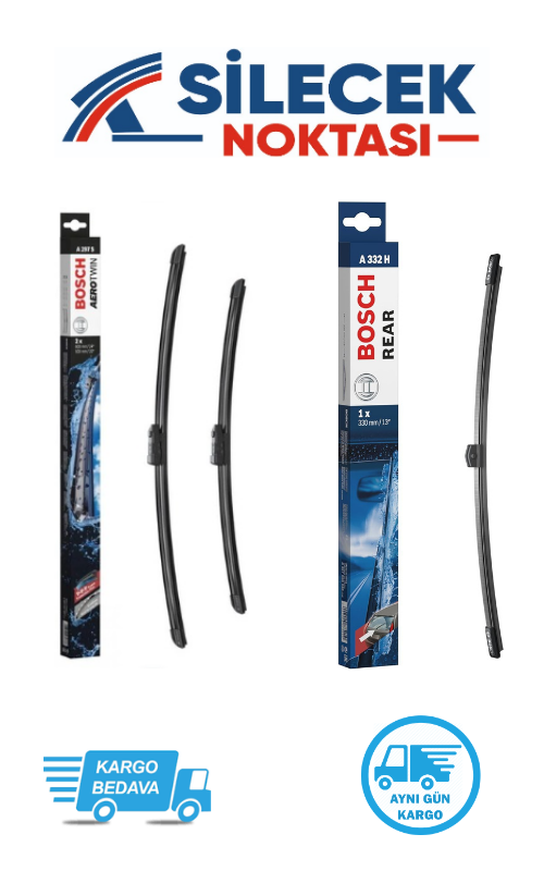 Audi Q3 (2018-2024) Ön & Arka Takım Silecek Bosch Aerotwin