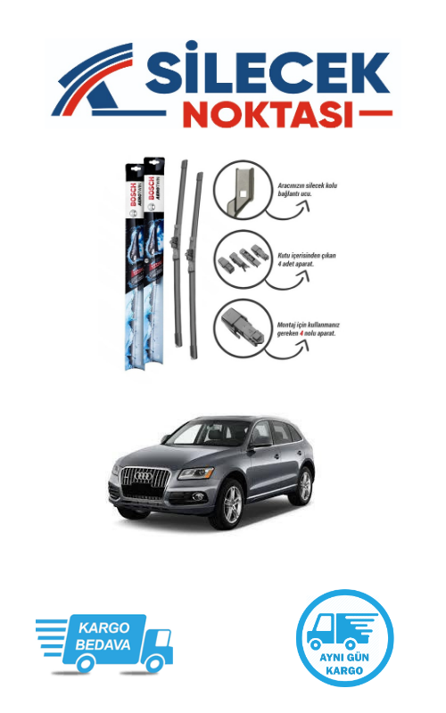 Audi Q5 (2008-2024) Ön Silecek Takımı Bosch  Aerotwin Plus (600-500mm)