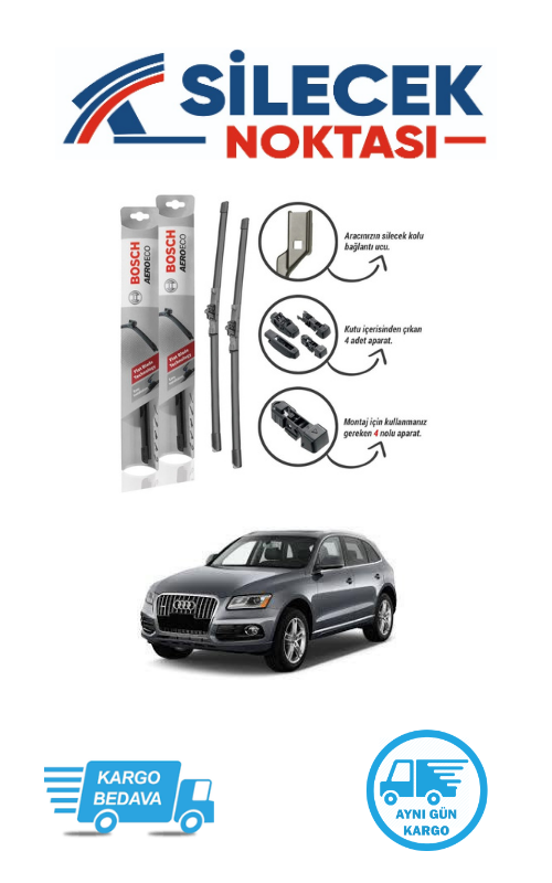Audi Q5 (2008-2024) Ön Silecek Takımı Bosch  Aeroeco (600-500mm)