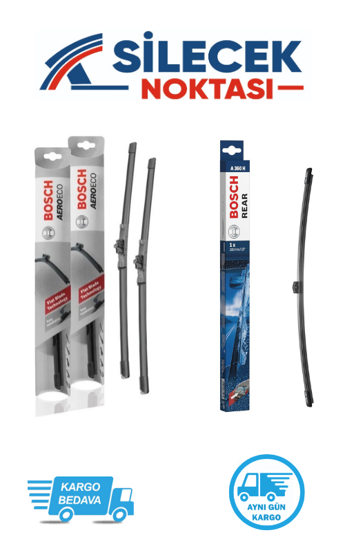 Audi Q7 (2015-2017) Ön & Arka Takım Silecek Bosch Aerotwin Plus