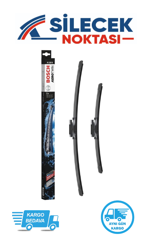Citroen C-Elysee (2012-2024) Ön Silecek Takımı Bosch Araca Özel Aerotwin A116S