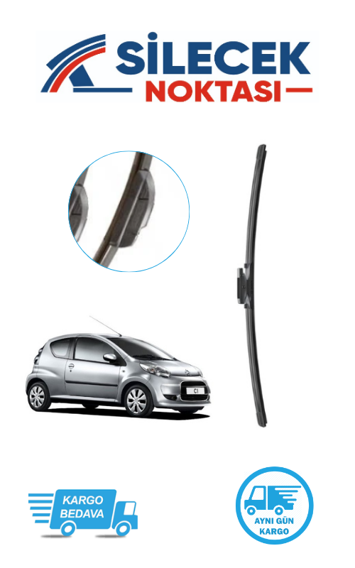 Citroen C1 (2005-2013) Ön Silecek Bosch Araca Özel Aerotwin (650mm) (TEK SİLECEK)