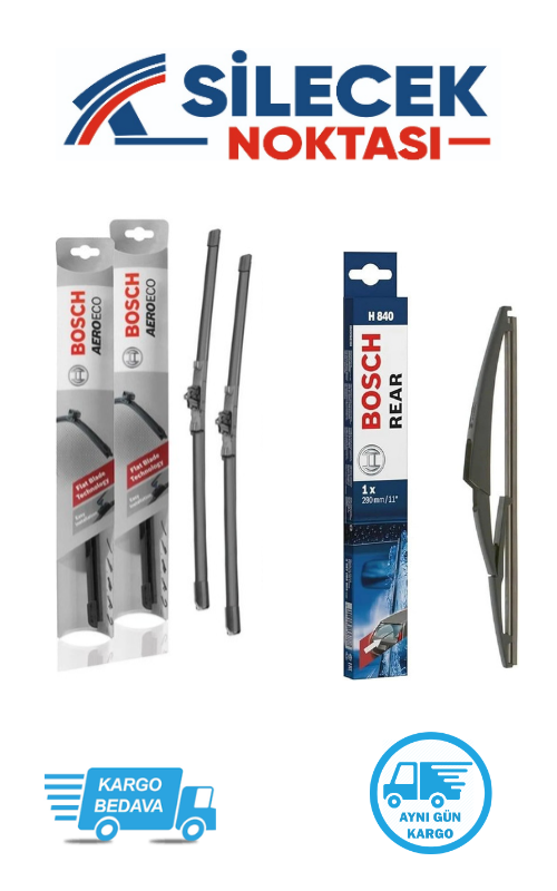 Citroen C2 (2003-2008) Ön & Arka Takım Silecek Bosch Aeroeco