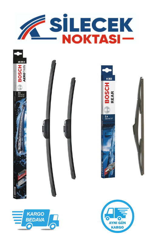 Citroen C3 (2002-2009) Ön & Arka Takım Silecek Bosch Aerotwin