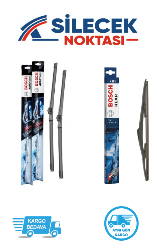 Citroen C3 (2002-2009) Ön & Arka Takım Silecek Bosch Aerotwin Plus