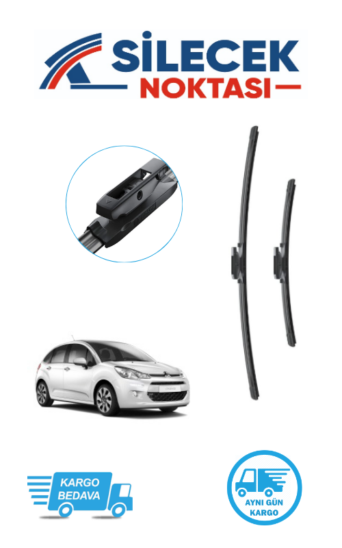 Citroen C3 (2010-2015) Ön Silecek Takımı Bosch Araca Özel Aerotwin A422S