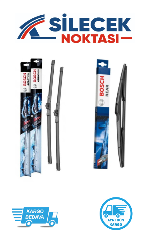 Citroen C3 (2010-2015) Ön & Arka Takım Silecek Bosch Aerotwin Plus
