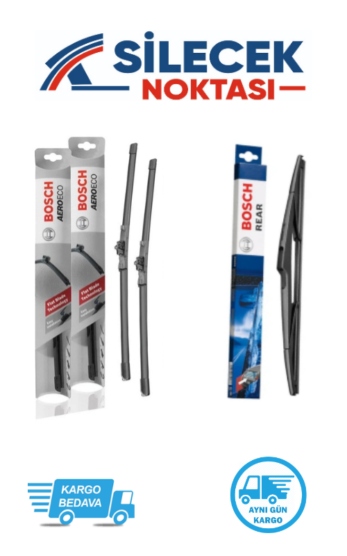 Citroen C3 (2010-2015) Ön & Arka Takım Silecek Bosch Aeroeco