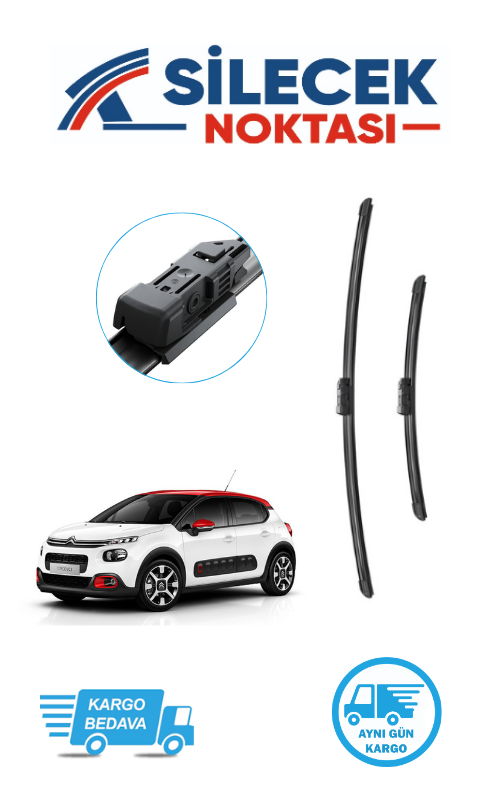 Citroen C3 (2017-2024) Ön Silecek Takımı Bosch Araca Özel Aerotwin A414S
