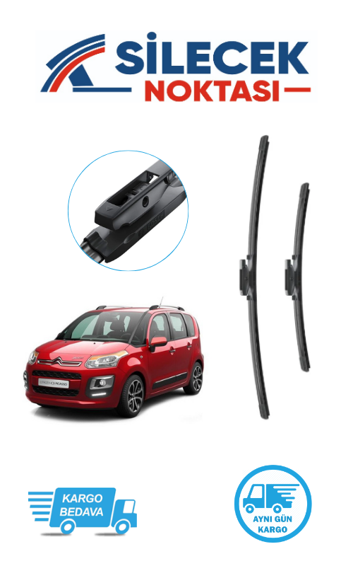 Citroen C3 Picasso Ön Silecek Takımı Bosch Araca Özel Aerotwin A116S