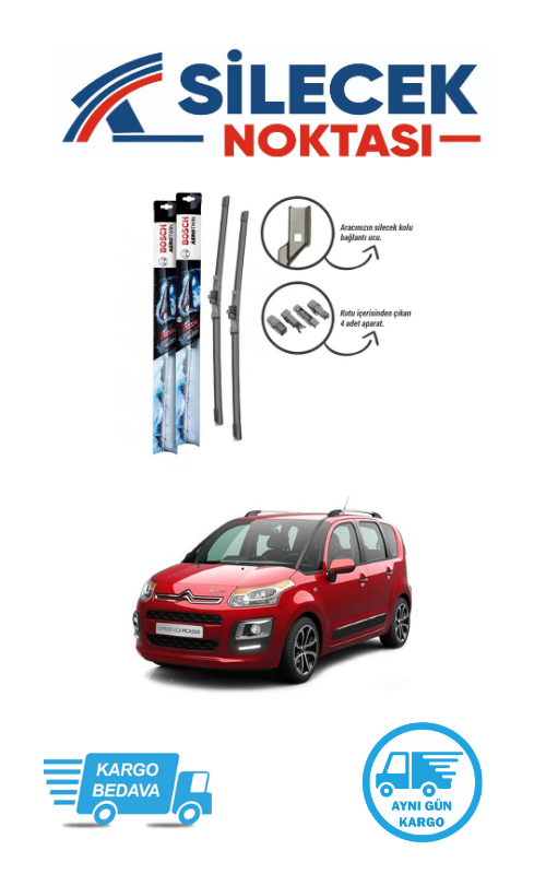 Citroen C3 Picasso Ön Silecek Takımı Bosch Aerotwin Plus (600-400mm)