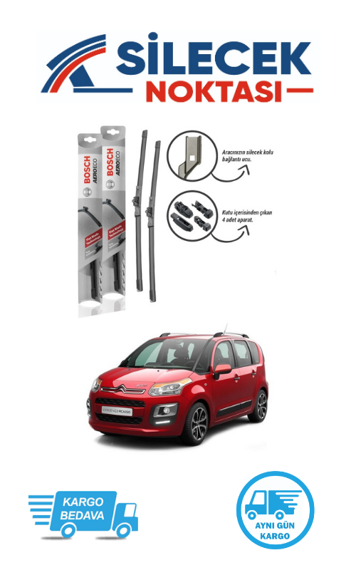 Citroen C3 Picasso Ön Silecek Takımı Bosch Aeroeco Telli (600-400mm)