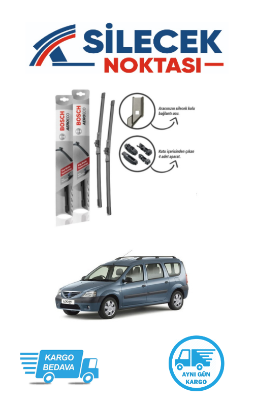 Dacia Logan (2004-2013) Ön Silecek Takımı Bosch Aeroeco (500-500mm)