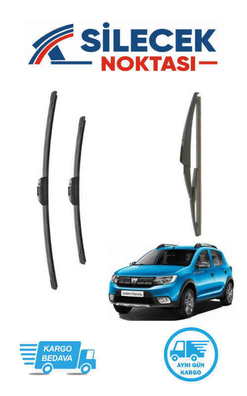 Dacia Sandero (2016-2020) Ön & Arka Takım Silecek Bosch Aeroeco