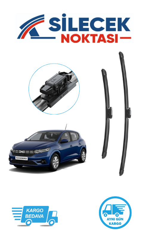 Dacia Sandero (2021-2025) Ön Silecek Takımı Bosch Araca Özel Aerotwin A994S