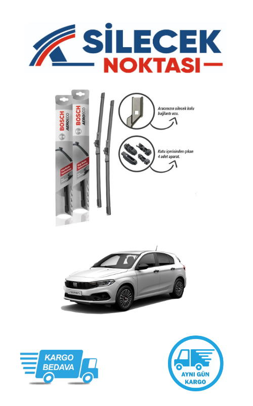 Fiat Egea (2015-2025) Ön Silecek Takımı Bosch Aeroeco (650-400mm)