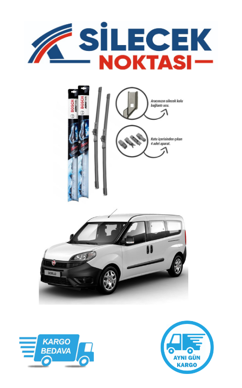 Fiat Doblo (2013-2022) Ön Silecek Takımı Bosch Aerotwin Plus (600-400mm)