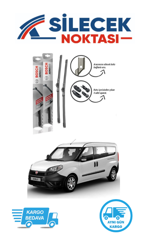 Fiat Doblo (2013-2022) Ön Silecek Takımı Bosch Aeroeco (600-400mm)
