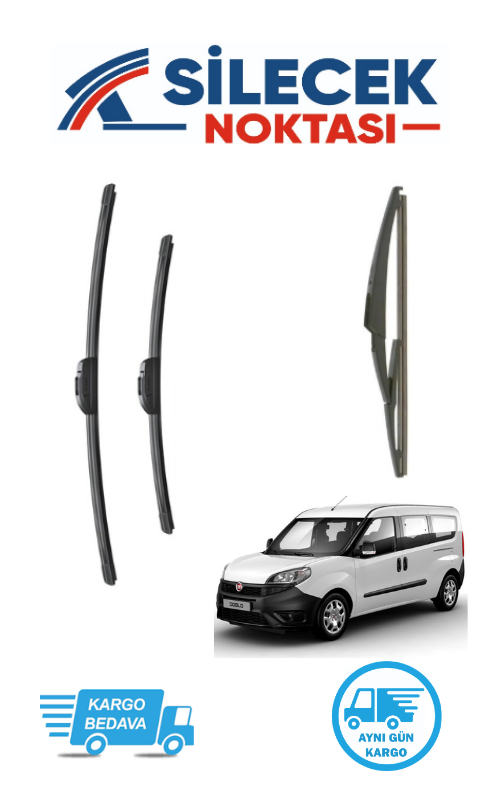 Fiat Doblo (2013-2022) Ön & Arka Takım Silecek Bosch Aerotwin Plus