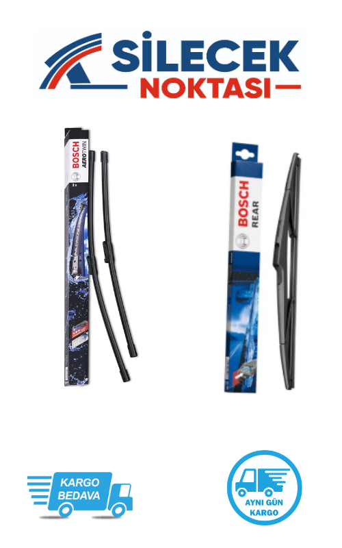 Fiat Fiorino (2008-2024) Ön & Arka Takım Silecek Bosch Aerotwin