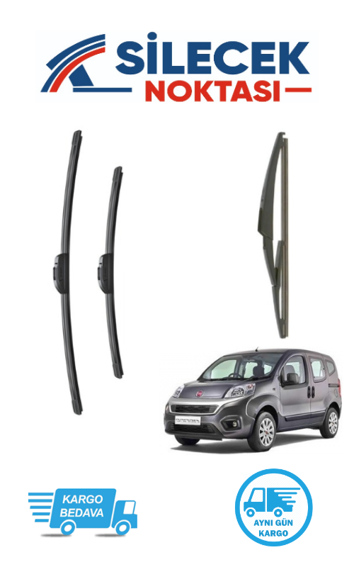 Fiat Fiorino (2008-2024) Ön & Arka Takım Silecek Bosch Aerotwin Plus