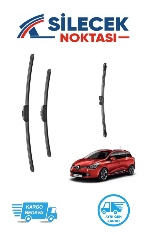 Renault Clio4 (2012-2019) Ön & Arka Takım Silecek Aerotwin Plus