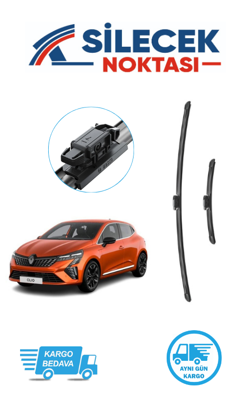 Renault Clio5 (2020-2025) Ön Silecek Takımı Bosch Araca Özel Aerotwin A981S