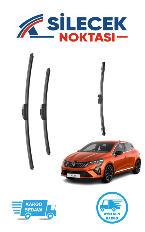 Renault Clio5 (2020-2025) Ön & Arka Takım Silecek Aerotwin