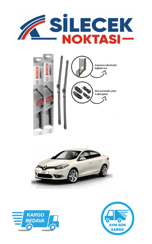 Renault Fluence (2010-2017) Ön Silecek Takımı Bosch Aeroeco (600-400mm)