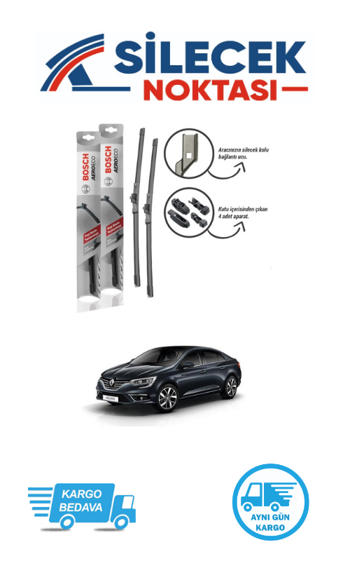Renault Megane4 (2016-2025)  Ön Silecek Takımı Bosch Aeroeco (600-450mm)