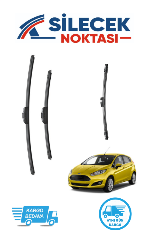 Ford Fiesta (2013-2017) Ön & Arka Takım Silecek Aerotwin Plus