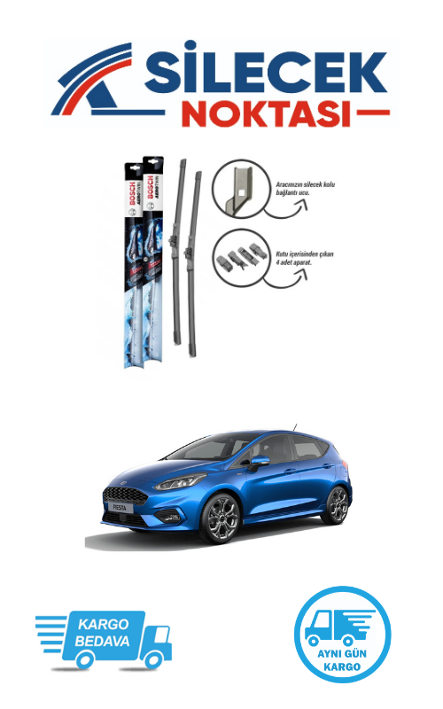 Ford Fiesta (2018-2023) Ön Silecek Takımı Bosch Aerotwin Plus (700-340mm)