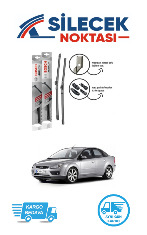 Ford Focus2 (2004-2011) Ön Silecek Takımı Bosch Aeroeco (650-425mm)