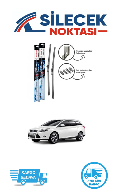 Ford Focus3 (2012-2018) Ön Silecek Takımı Bosch Aerotwin Plus (725-725mm)